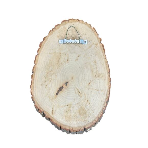 Vintage- Wood Chip- Wall Art- Peaches- Painted- signed wfs- some wear rustic - Picture 2 of 7